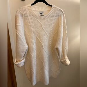 AE Oversized Cable-Knit Sweater Dress